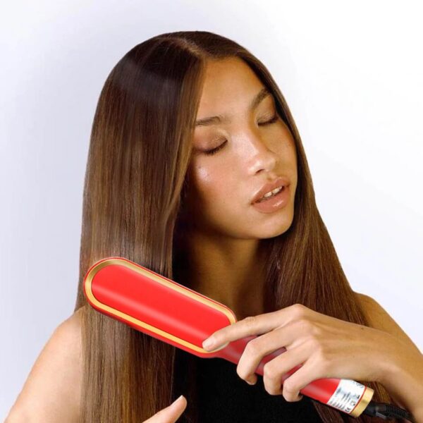Prancha Escova Alisadora Com Pente Profissional Bivolt - Imagem 5